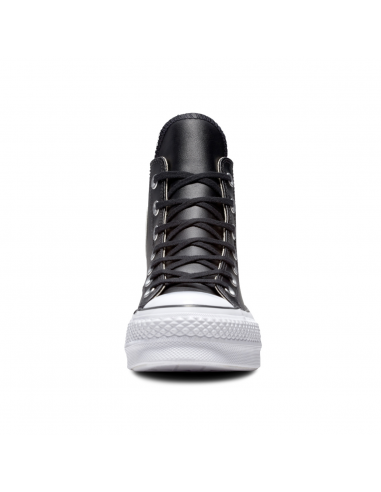 Converse negras outlet plataforma altas cuero